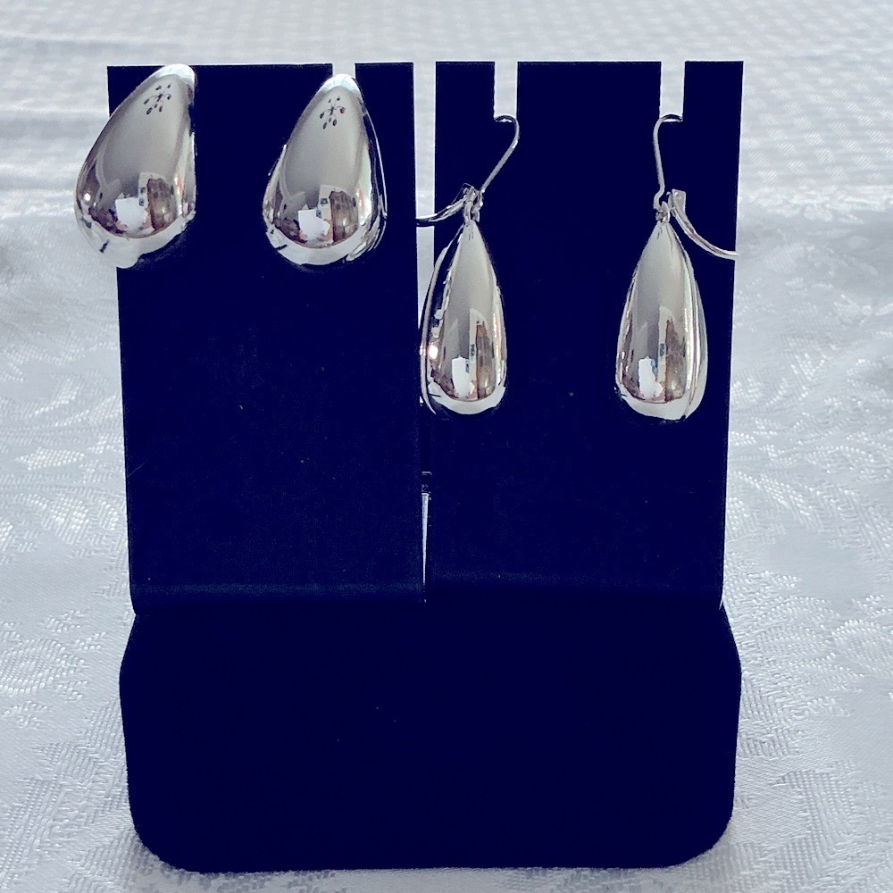 Nine West Silver Tone Teardrop Earrings